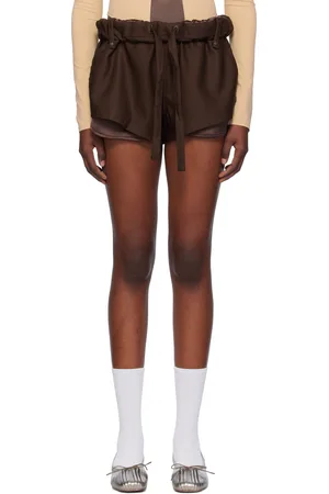 OPEN YY Rolled Waist Mini Shorts