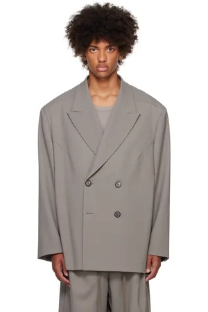 Entire Studios Gray Double Breasted Blazer