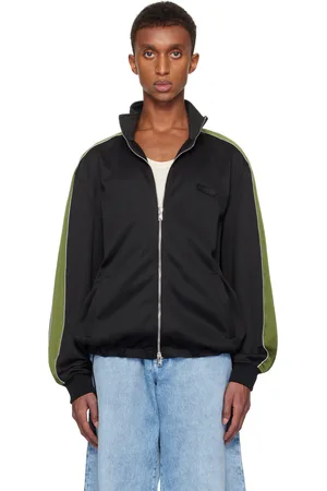 Lanvin Black & Khaki Stripe Track Jacket