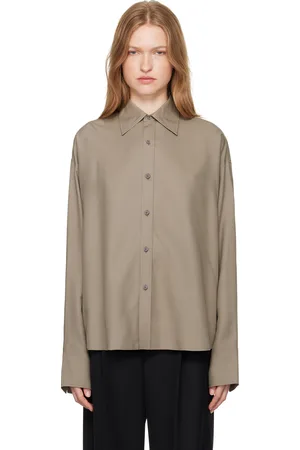 Carven Taupe Poplin Shirt