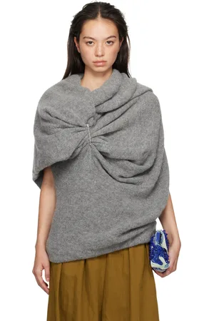 DRIES VAN NOTEN Gray Alpaca & Merino Wool Sweater
