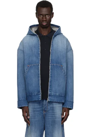 VALENTINO Blue Oversized Denim Hoodie