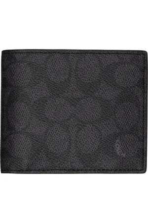Coach Black & Gray 3 In 1 Signature Canvas Wallet