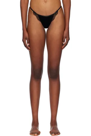 Agent Provocateur Black Rivere Faux-Leather Thong