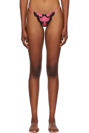 Agent Provocateur Pink & Black Molly Thong