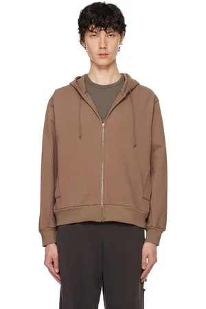 Lady White Co. Brown Textured Zip Hoodie