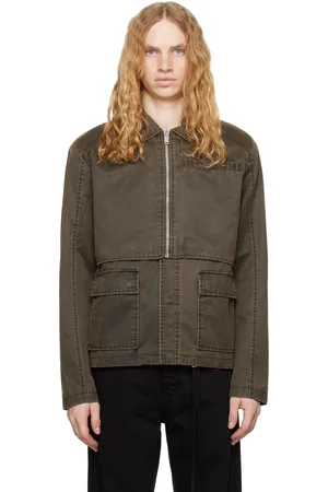 HAN Kjøbenhavn Brown Washed Layered Boxy Chore Jacket