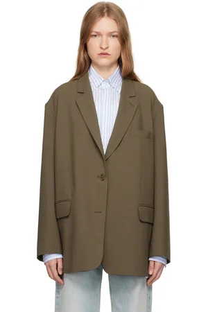 The Frankie Shop Khaki Bea Blazer