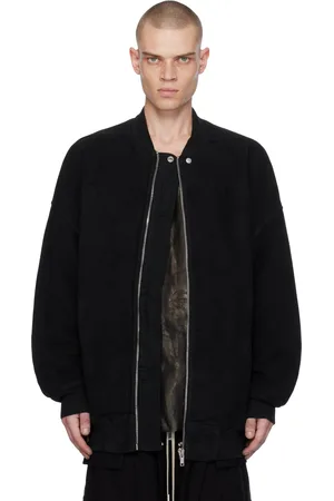 Rick Owens Black Porterville Jumbo Flight Bomber Jacket