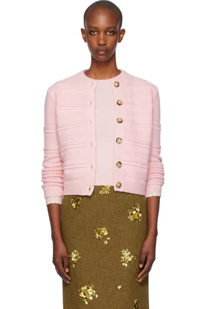Shushu/Tong Pink Decorative Button Cardigan