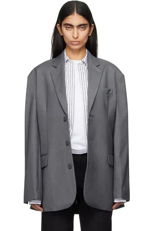 The Frankie Shop Gray Gelso Oversized Blazer