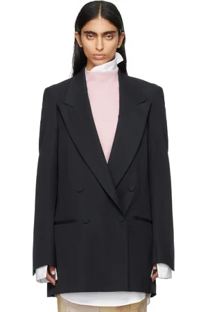 DRIES VAN NOTEN Navy Wool Blazer