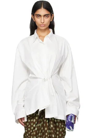 DRIES VAN NOTEN Off-White Draped Shirt
