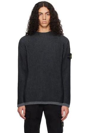 Stone Island Gray 532C1 Vanisé Full Rib RWS Wool Sweater