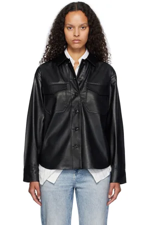 RAG&BONE Camilla Faux-Leather Shirt