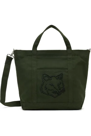 Maison Kitsuné Green Fox Head Small Tote