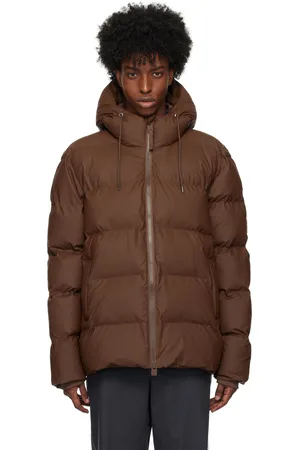 Rains Brown Alta Puffer Jacket