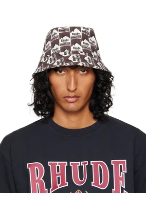 Rhude Burgundy & White Moonlight Bucket Hat
