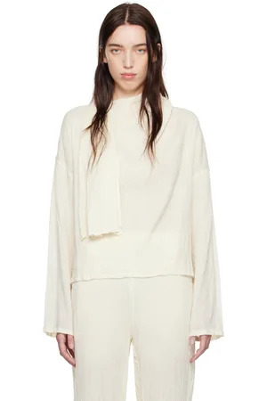 Issey Miyake Off-White Karami Wool Blouse