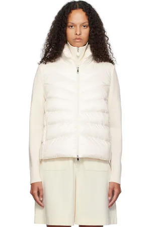 Moncler Off-White Padded Wool Down Cardigan