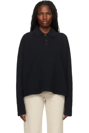 Ami Black Ami de Coeur Long Sleeves Polo