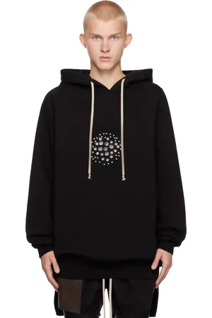 Rick Owens Black Porterville Orb Studs Hoodie