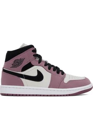 Nike Off-White & Purple Air Jordan 1 Mid SE Sneakers