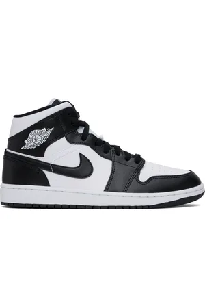 Nike Black & White Air Jordan 1 Mid Sneakers