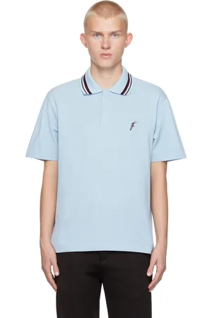 Salvatore Ferragamo Blue Organic Cotton Polo
