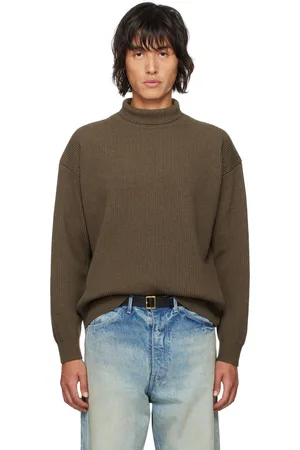 Auralee Brown Super Fine Wool Turtleneck
