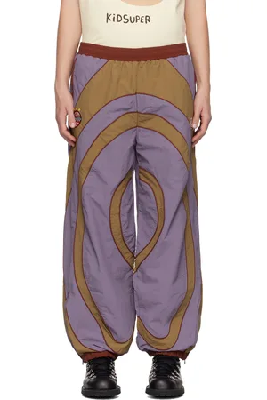 KIDSUPER STUDIOS Brown & Purple Ronaldinho Edition Taffeta Track Pants