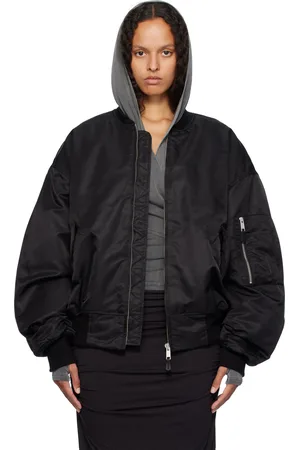 Entire Studios Black Broad Bomber Jacket