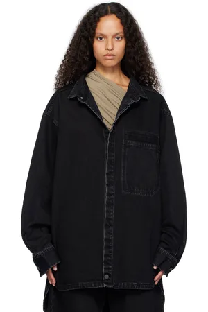 Entire Studios Black Herculean Denim Shirt