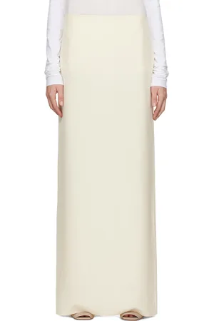 Colleen Allen Beige Straight Maxi Skirt