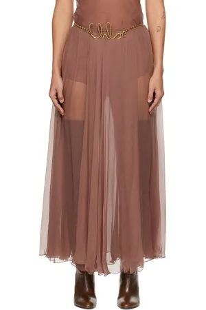 Chloé Pink Flou Maxi Skirt