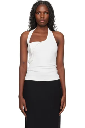 Courrèges White Asymmetric Rib 90