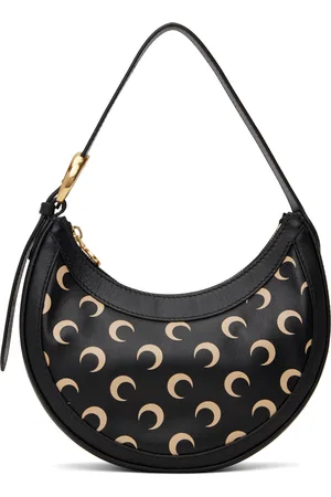 Marine Serre Black Moon Screenprint Leather Eclips Mini Bag