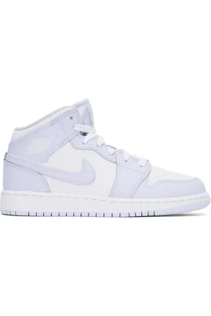Nike Big Kids Blue & White Air Jordan 1 Mid Sneakers