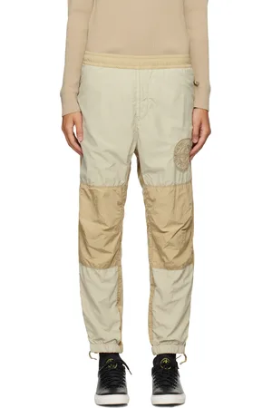 Stone Island Beige Brushed Nylon Sweatpants