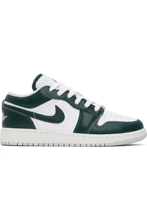 Nike Big Kids Green & White Air Jordan 1 Low SE Sneakers