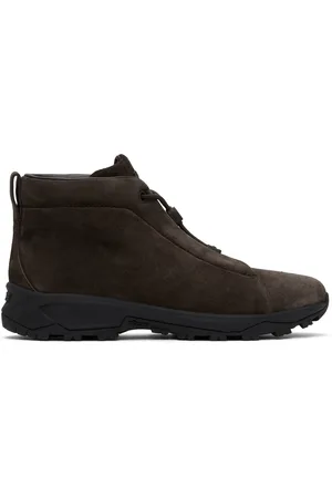 Ermenegildo Zegna Brown Triple Stitch Sneakers