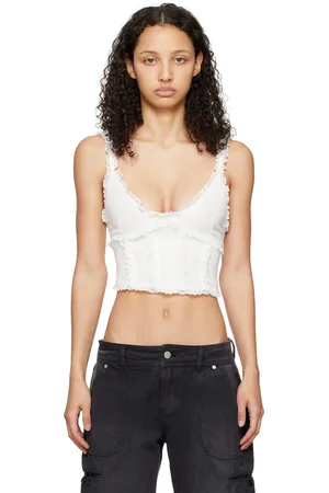 DANIELLE GUIZIO Off-White Soler Tank Top