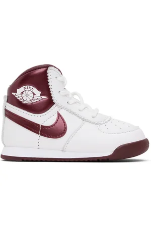Nike Baby White & Burgundy Jordan 