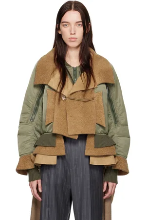 UNDERCOVER Brown & Layered Bomber Jacket