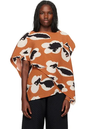 Issey Miyake Brown Vigor Pleats Blouse