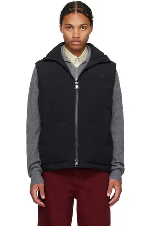 Maison Kitsuné Black Sleeveless Down Puffer Vest