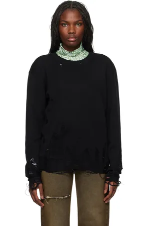 Maison Margiela Black Compact Distressed Sweater