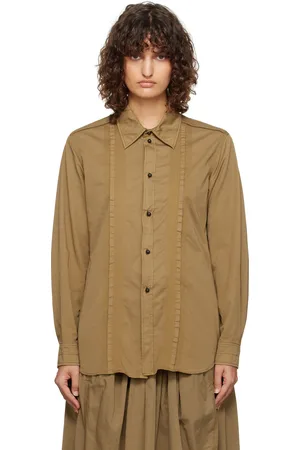 LEMAIRE Brown Multi-Topstich Fitted Shirt