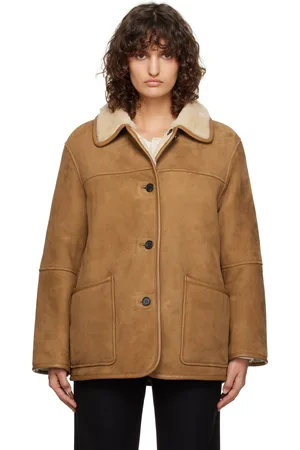 DUNST Tan & Off-White Genuine Shearling Reversible Jacket