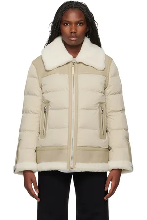 Mackage Beige Vanna Down Shearling Jacket